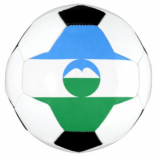 カバルダ・バルカル共和国旗 サッカーボール (正面)