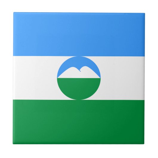 カバルダ・バルカル共和国旗 タイル (正面)