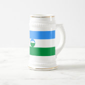カバルダ・バルカル共和国旗 ビールジョッキ (正面右)