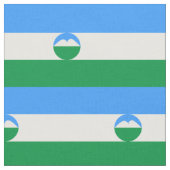 カバルダ・バルカル共和国旗 ファブリック (クローズアップ)