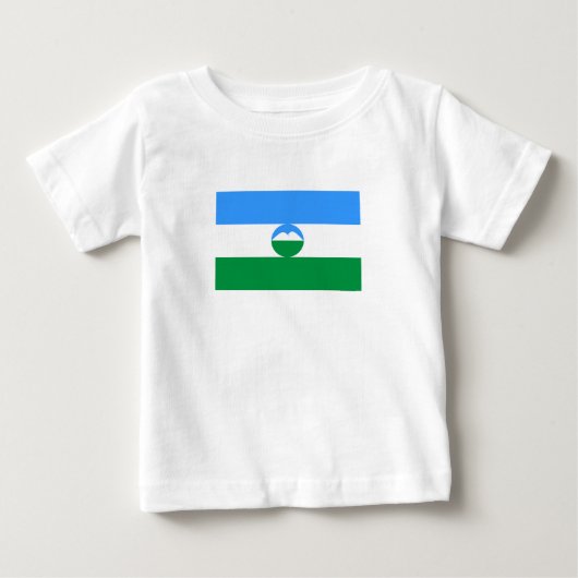 カバルダ・バルカル共和国旗 ベビーTシャツ (正面)