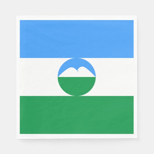 カバルディノバルカリア国旗 スタンダードランチョンナプキン (正面)