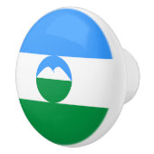 カバルディノバルカリア国旗 セラミックノブ (右)