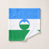 カバルディノバルカリア国旗 バスタオルセット (ウォッシュタオル)