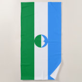 カバルディノバルカリア国旗 ビーチタオル (正面)