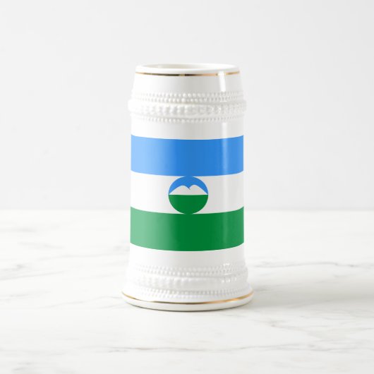 カバルディノバルカリア国旗 ビールジョッキ (中央)
