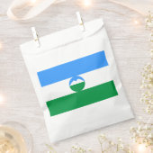 カバルディノバルカリア国旗 フェイバーバッグ (クリップ留めされた状態)