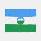 カバルディノバルカリア国旗 フリースブランケット (正面(横))