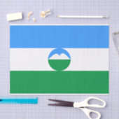 カバルディノバルカリア国旗 薄葉紙 (クラフト)