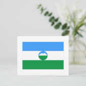 カバルディノ・バルカル国旗 ポストカード (スタンド正面)