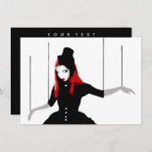 カバレ・マリオネット 招待状 (正面/裏面)