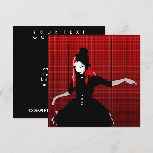 カバレ・マリオネット 招待状 (正面/裏面)