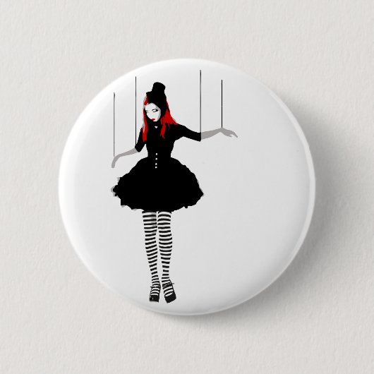カバレ・マリオネット 缶バッジ (正面)