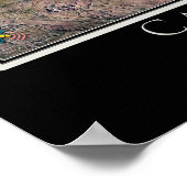 カバロレイクニューメキシコ宇宙サテライトアート ポスター (角)