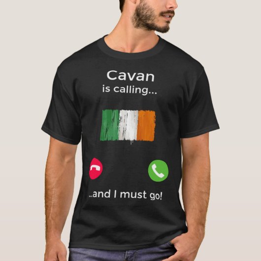 カバンが電話してきて、私はアイルランドに行かねばならない Tシャツ (正面)