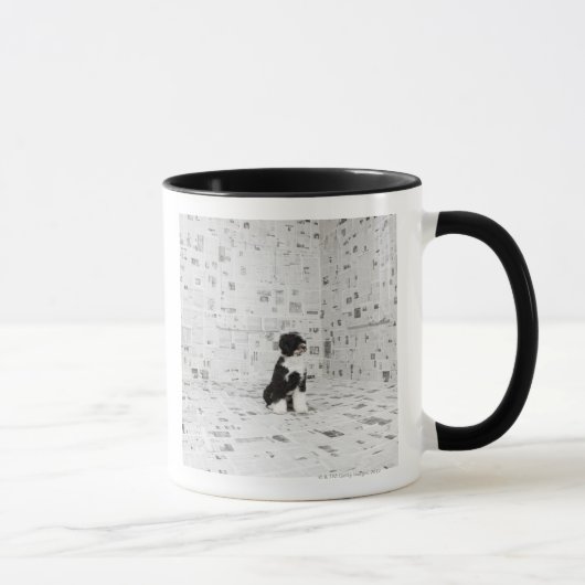 カバーされる部屋のポルトガル水犬 マグカップ (右)