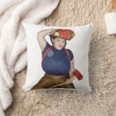 カバーを付けた消防士の両面 クッション (ブランケット)