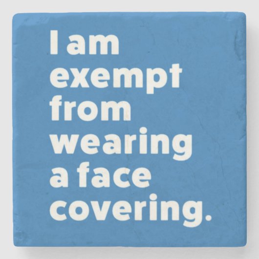 カバーを着用しない顔 ストーンコースター (正面)