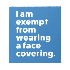 カバーを着用しない顔 ノートパッド