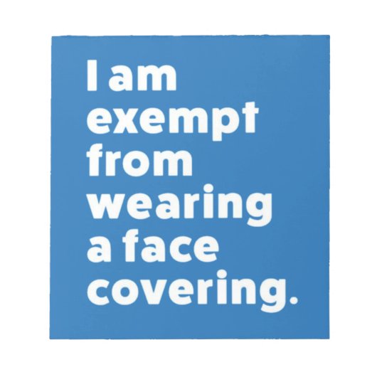 カバーを着用しない顔 ノートパッド (正面)