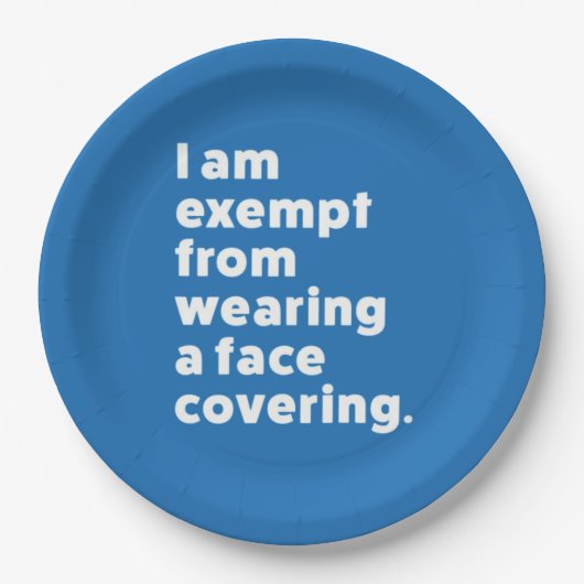 カバーを着用しない顔 ペーパープレート (正面)