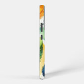 カバーデザイン水の色の羽 SAMSUNG GALAXYケース (右側面)