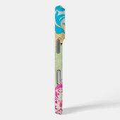 カバードバードピンクコーラルアクアダマスク Case-Mate iPhoneケース (裏面 / 右)