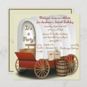 カバードワゴンバーベキュー招待状 招待状 (正面/裏面)