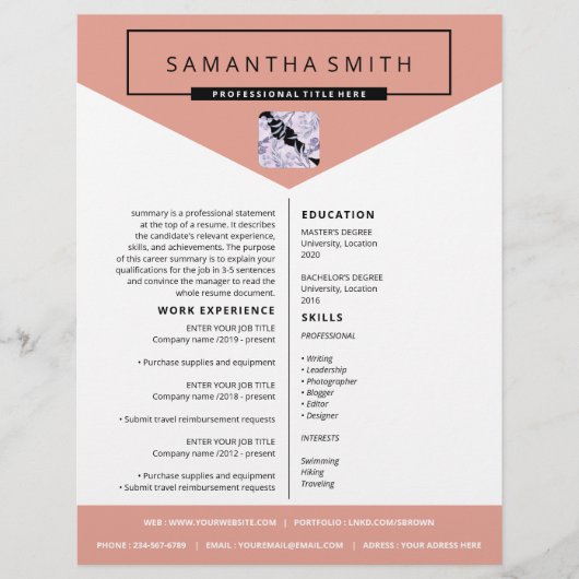 カバーレターの再開プロフェッショナルcv (正面)