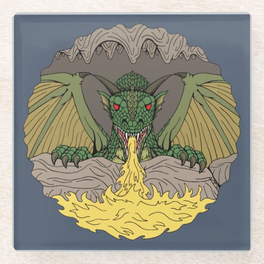 カバーンドラゴン2016ガラスコースター ガラスコースター (正面)