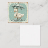 カバー下の白鳥:おもしろいと雨をお洒落送信 ノートカード (正面/裏面)