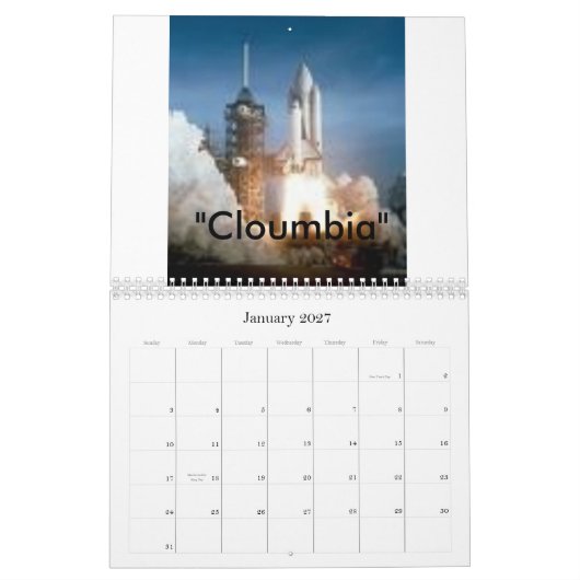 カバー、スペースシャトルCalander 2008年 カレンダー (1月 2027)