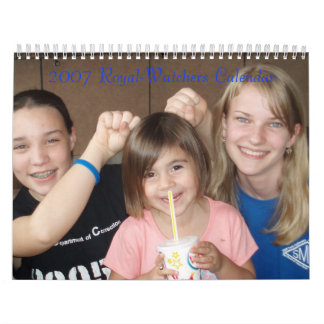 カバー、2007人の王室の監視人のカレンダー カレンダー