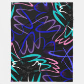 カバーJimetteの北極デザインの白く青いターコイズ フリースブランケット (正面)