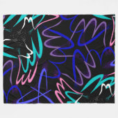 カバーJimetteの北極デザインの白く青いターコイズ フリースブランケット (正面(横))