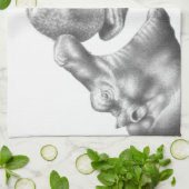 カバ及び子牛のアメリカ人のMoJoの台所タオル キッチンタオル (折り畳み)