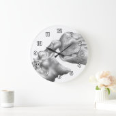 カバ及び子牛の柱時計 ラージ壁時計 (ホーム)