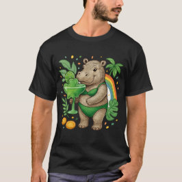 カバ愛好家のためのセントパトリックのトロピカルプールパーティー Tシャツ