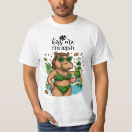 カバ愛好家のためのセントパトリックのトロピカルプールパーティー Tシャツ