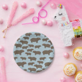 カバ柄 ペーパープレート (パーティー)