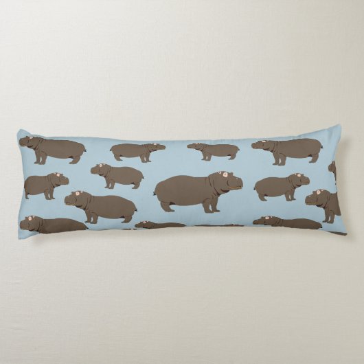 カバ柄 ボディピロー (裏面)