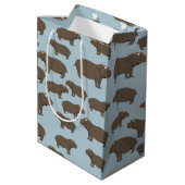 カバ柄 ミディアムペーパーバッグ (裏面アングル)