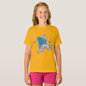 カバ サッカー選手 サッカー Tシャツ (正面フル)