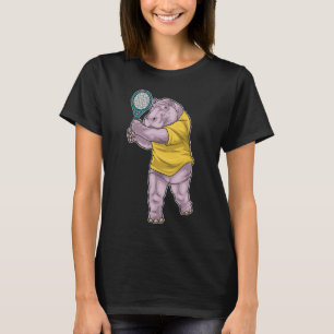 カバ テニス テニスラケット Tシャツ