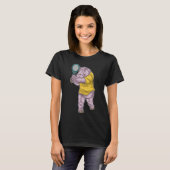 カバ テニス テニスラケット Tシャツ (正面フル)