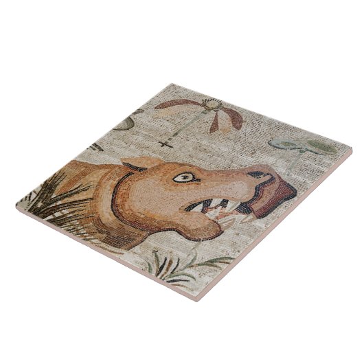 カバ、ナイルのモザイク、ファウヌスの家 タイル (側面)