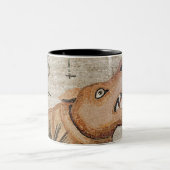 カバ、ナイルのモザイク、ファウヌスの家 ツートーンマグカップ (中央)