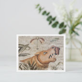 カバ、ナイルのモザイク、ファウヌスの家 ポストカード (スタンド正面)