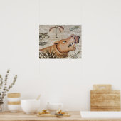 カバ，ナイルのモザイク，フォーン家 ポスター (キッチン)