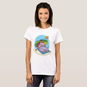 カバ ビーチ パラソル サマー Tシャツ (正面フル)